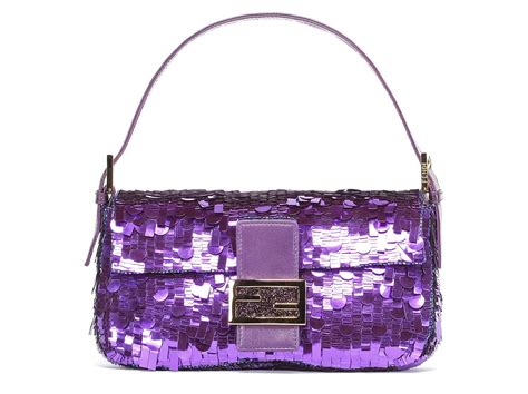 purple fendi baguette